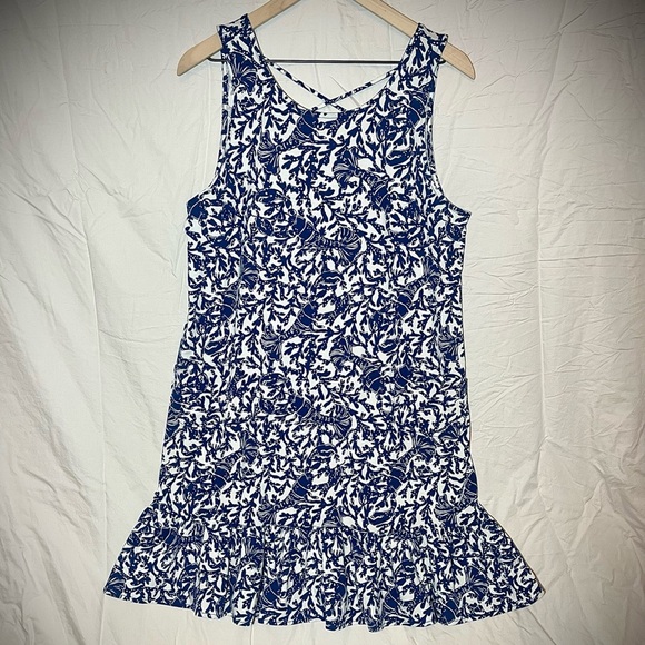 Lilly Pulitzer Blue and White Floral Women Dress - Picture 3 of 6